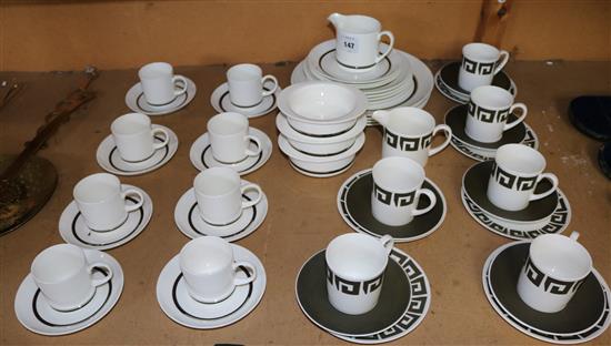 Two Susie Cooper for Wedgwood part table services, including Charisma and Greek Key
